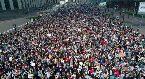 모스크바 연금 개혁 반대 시위 / 사진출처: 트윗